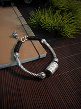 999 Fine Silver Lotus Sutra Mantra Buddhist Bangle Bracelet | Handcrafted Heart Sutra Cuff