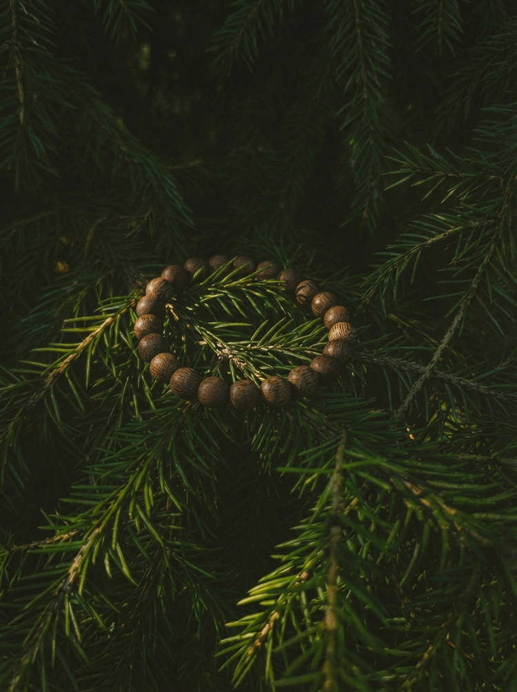 Natural Wild Agarwood Bracelet · Untreated Pure Oud Wood · Buddhist Prayer Bead Mala