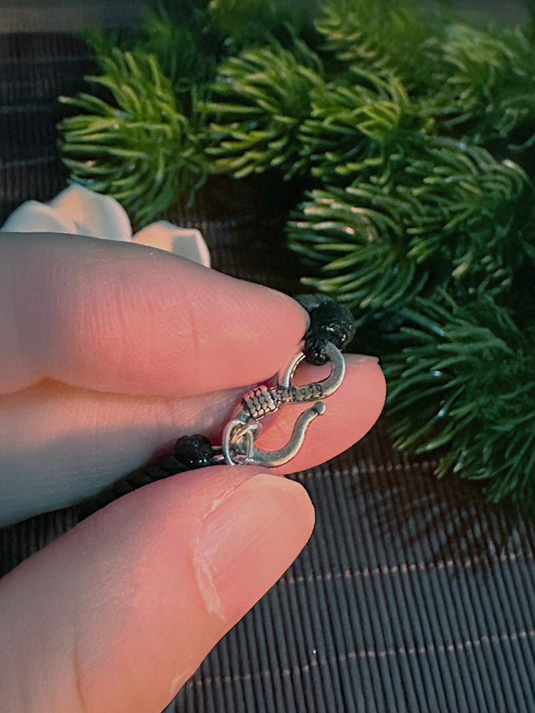 999 Fine Silver Buddha Head Bracelet | Handcrafted Buddhist Charm Bead Bracelet