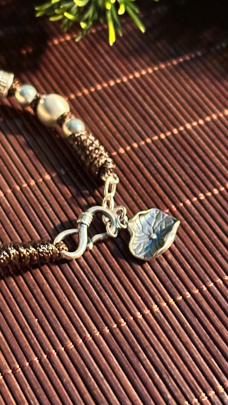 999 Fine Silver Buddha Head Bracelet | Handcrafted Buddhist Charm Bead Bracelet