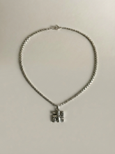 999 Fine Silver Manji Pendant Chain Necklace · Handcrafted Buddhist Swastika Symbol Necklace