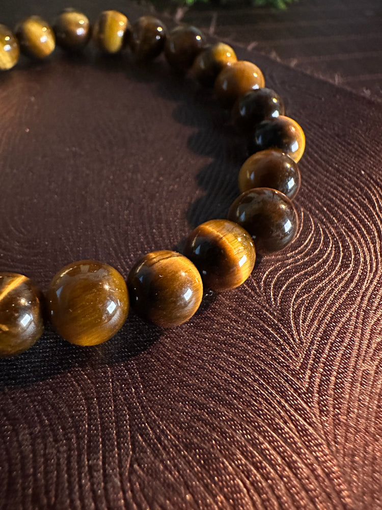 AAA Natural Tiger Eye Pixiu Bracelet · 999 Fine Silver · 18K Gold Plated · Dragon Ball Feng Shui Wealth Bracelet