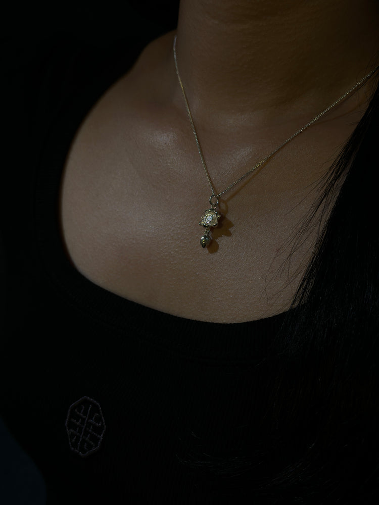 925 Sterling Silver Lotus Pendant Necklace · Handcrafted Buddhist Lotus Chain Necklace