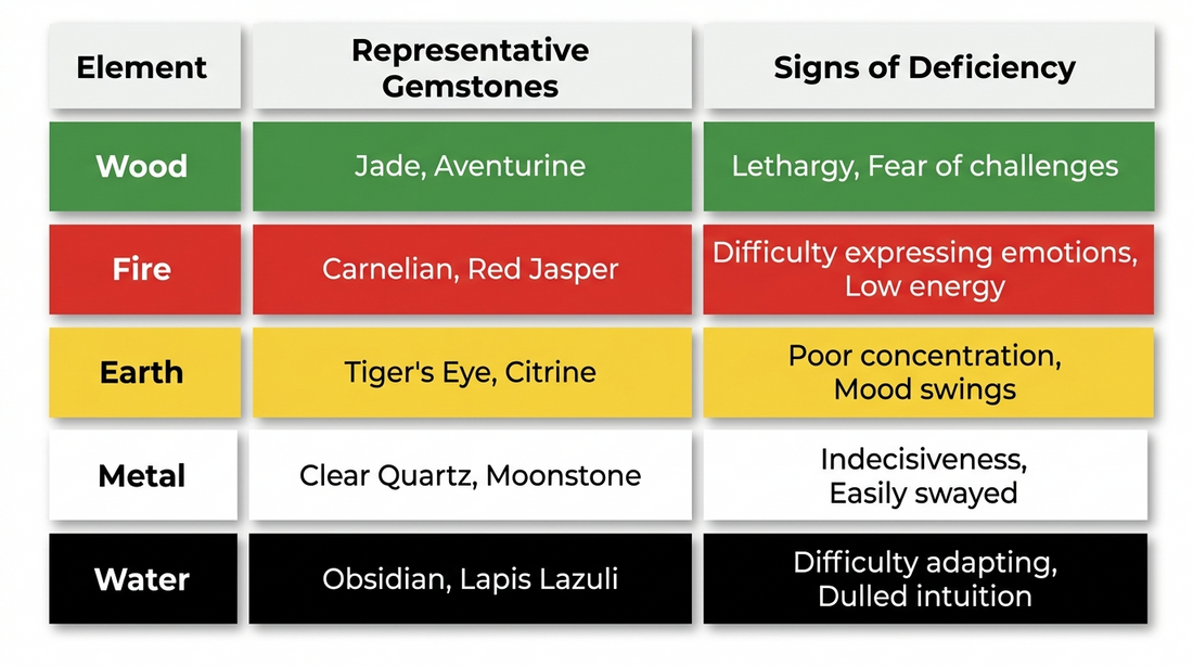 The Complete Guide to Gemstones by the Five Elements | Wu Xing &amp; Crystal Pairings