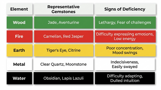 The Complete Guide to Gemstones by the Five Elements | Wu Xing &amp; Crystal Pairings